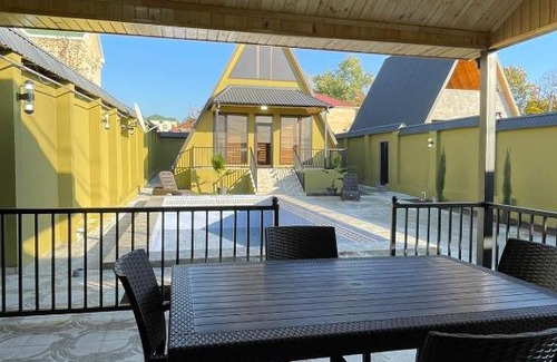 Gabala Villa | Cozy Qafqaz A Frame Chalet: Pet Friendly with Pool Access