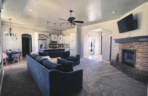 Wheatland House | Cozy Home with Spa, Hot Tub & Easy Highway Access