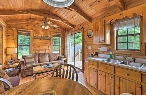 Warrensville Cabin | Cozy Log Cabin with Scenic Views Near West Jefferson