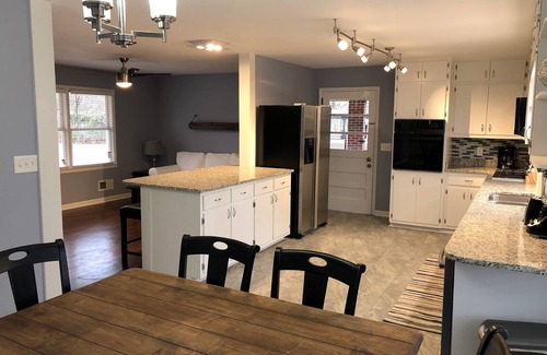 Fayetteville House | Charming Remodeled Home with Breakfast & Kid-Friendly Space