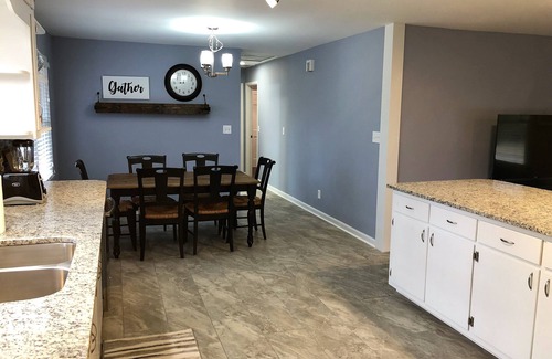 Fayetteville House | Charming Remodeled Home with Breakfast & Kid-Friendly Space