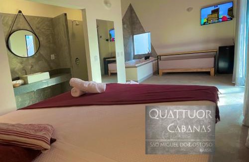Sao Miguel de Touros House | Unforgettable QUATTUOR Cabanas: Ocean Views & Hot Tub