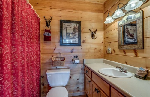 Morganton Cabin | Tranquil Wooded Retreat with Outdoor Fireplace & Spa