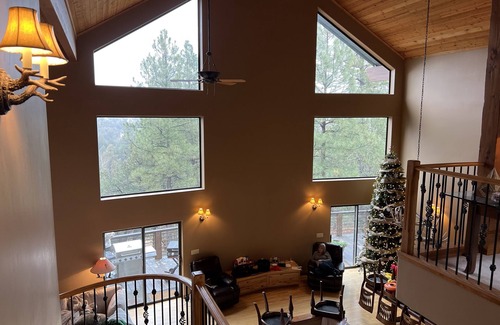 Young Cabin | Top-Rated Tall Pines Retreat with Hot Tub & Pet-Friendly Perks
