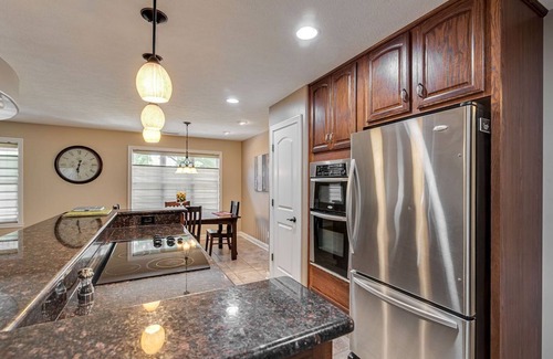 Hemlock House | Serene Ranch Home with Pool & Spa near Downtown Kokomo