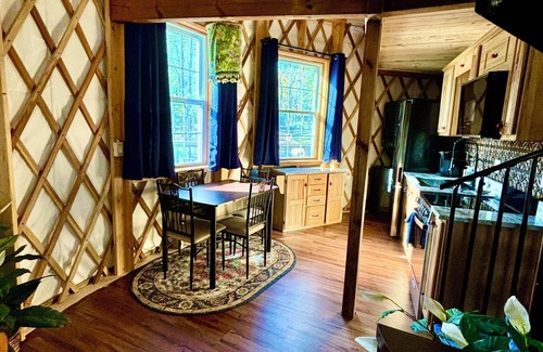 Shenandoah House | Rascally Rabbit Yurt - Shenandoah VA - Hot tub, wood burning fireplace, wifi