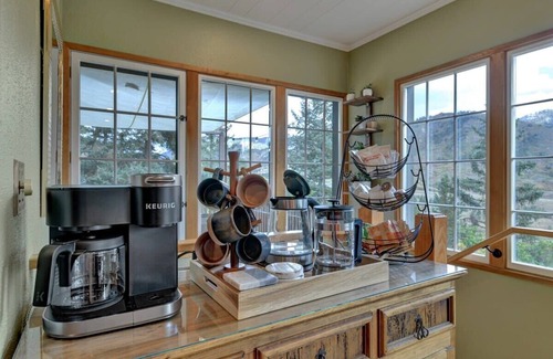 Cascade-Chipita Park Cabin | Enchanted Raven's Nest: Pet Friendly with Hot Tub & Spa