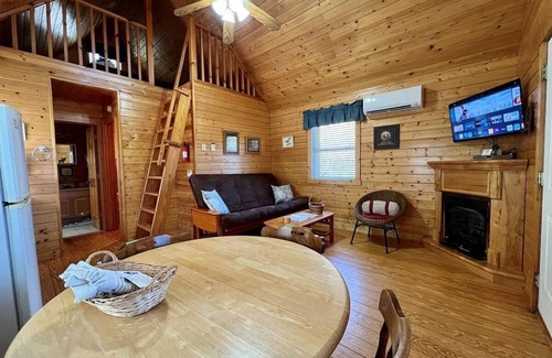 Laurel Springs Cabin | Idyllic Cabin Near Blue Ridge Parkway with Pond Views