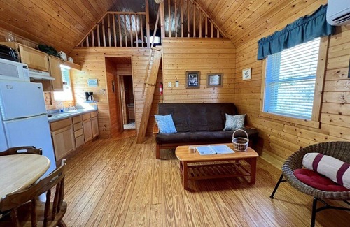 Laurel Springs Cabin | Idyllic Cabin Near Blue Ridge Parkway with Pond Views