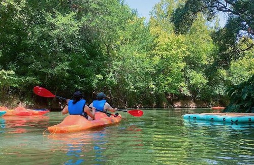 Sutherland Springs House | Relaxing Glamping Cabin #A with Pool & Hot Tub Access