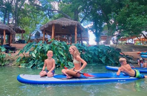 Sutherland Springs House | Relaxing Glamping Cabin #A with Pool & Hot Tub Access