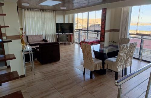 Lake Titicaca - Puno Apartment | Stunning 3-Level Apartment with Panoramic City and Lake Views