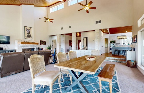 Spicewood House | Beautiful Riverfront Retreat with Cabins & Private Dock