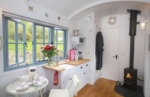 West Buckland Cabin | Experience Comfort at The Old Rose Shepherd Hut with Hot Tub