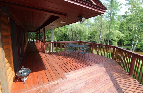 Grayling House | Discover Tranquil Log Cabin on Au Sable River Frontage
