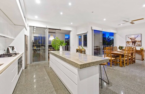 Kingscliff House | Idyllic Beach House Steps from the Shore with Ocean Views