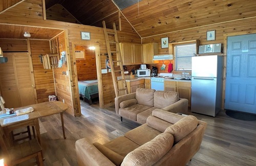 Fredericksburg Apartment | Pet-Friendly Rocky Top Cabin with Loft and 10/10 Rating