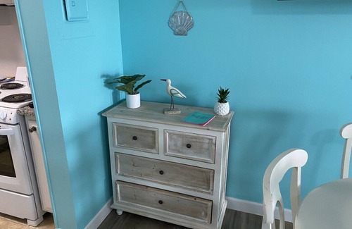 El Centro Beach Condo | Cozy Studio Steps from the Beach with Free Golf & Activities