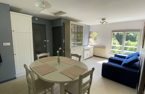 Saint-Hilaire-les-Courbes Apartment | Renovated Apartment with Oceanfront Views and Pet-Friendly Perks