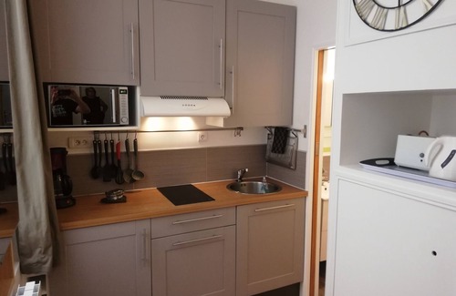 Rochefort Apartment | Cozy Studio Steps from Thermal Baths with Ocean View