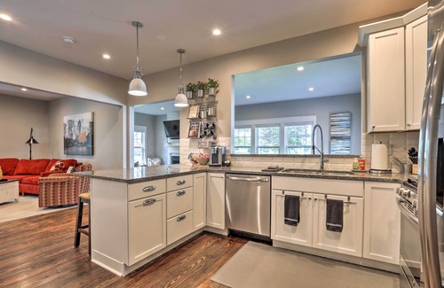 Vevay House | Inviting Renovated Craftsman House with Cozy Patio & Fire Pit