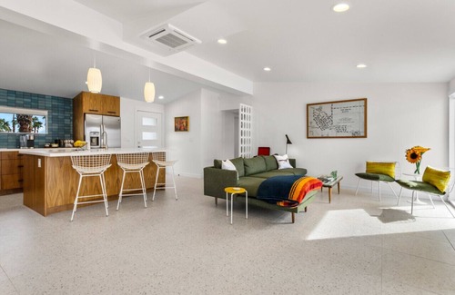 Magnesia Falls Cove House | Discover a Renovated Mid-Century Home with Pool & Vintage Camper