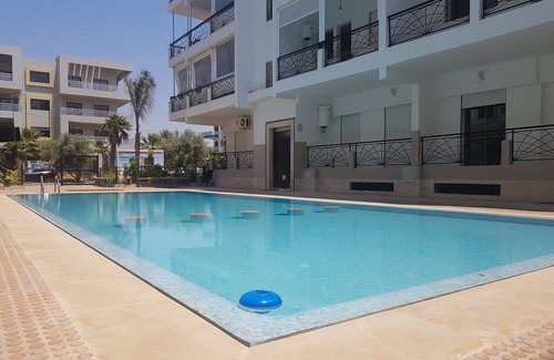 El Mansouria Apartment | Private Garden Retreat with Pool and Kitchen Amenities