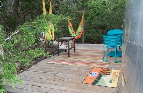 Austin House | Cozy Restored Airstream with Private Wooded Patio Escape