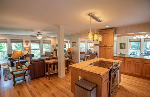 West Jefferson Ski Chalet | River-Front Retriever Beach: Pet-Friendly Fun & Fire Pits