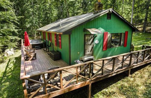 Great Cacapon House | Riverfront Cabin with Hot Tub, Kayaks & WiFi Await You