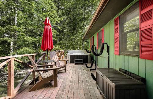 Great Cacapon House | Riverfront Cabin with Hot Tub, Kayaks & WiFi Await You