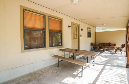 Sabinal Cabin | Cozy Riverfront Cabin with Shared Pool Access for Families
