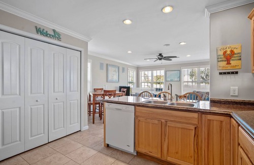 Minnesott Beach House | Waterfront River House with Private Dock & Hot Tub
