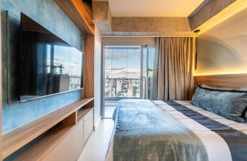 Butanta Apartment | River One completo e moderno - Vista Panorâmica, Metrô 500m e Faria Lima 7min - Piscina, Estacionamento - Okaeri Home