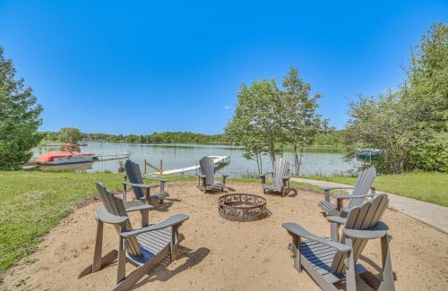 Cheboygan House | Beautiful Riverfront Cheboygan Home with Deck & Boat Dock