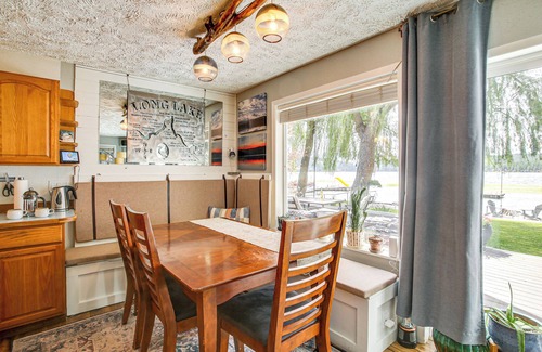 Tumtum House | Riverfront Home w/Dock & Views in Nine Mile Falls