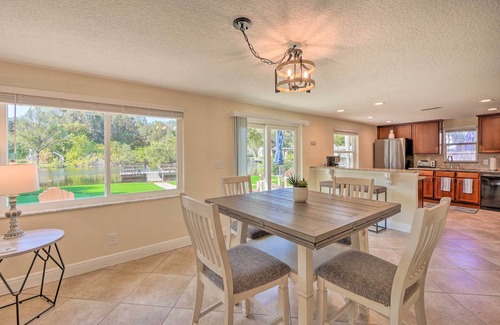 New Port Richey Cottage | Riverfront Retreat with Putting Green & Boat Dock - 9.8/10