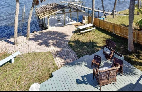 Tropic House | Riverfront House with Private Backyard and Dock- Pets stay FREE