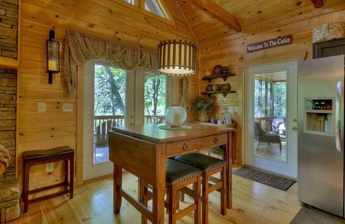 Ellijay Cabin | Riverfront Retreat: Screen Porch & Pet-Friendly Amenities