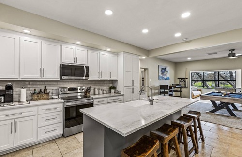Seguin House | Riverfront Oasis with Private Dock, Grill & Firepit Awaits