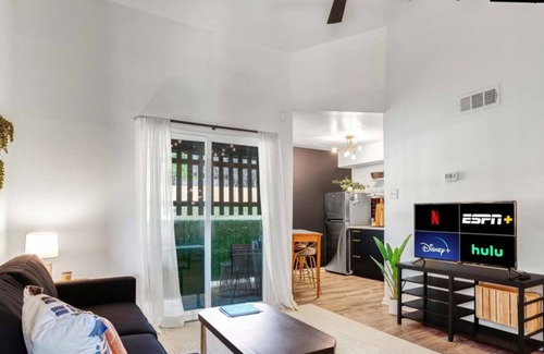 Riverside Condo | Riverside Gem for 4: Poolside Retreat with Free Parking