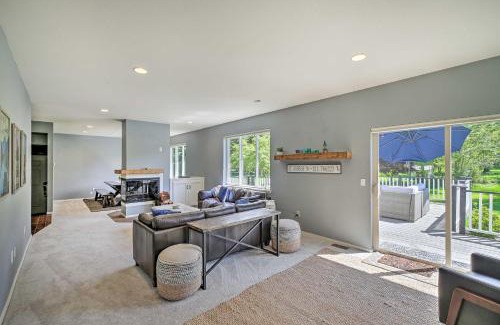 North Bend House | Tranquil Riverside North Bend Oasis with Mountain Views