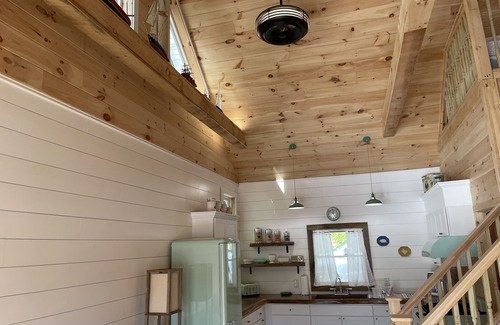 Lake Luzerne Cabin | Riverside Retro Style Cottage with Oceanfront Charm