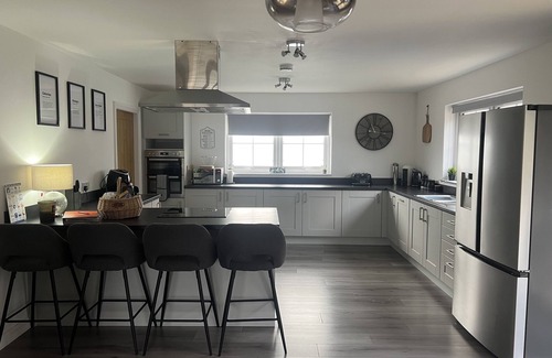 Wooler House | Riverside View Wooler: Modern House with Hot Tub & Spa