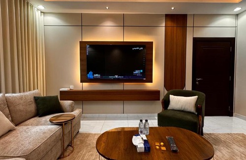 Jizan Apartment | Rkeen Residence 1- lounge and bedroom