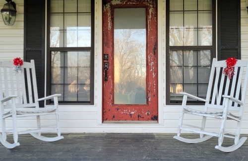 Peach County House | Enjoy Nature from Our Rocking Chair Porch Oasis