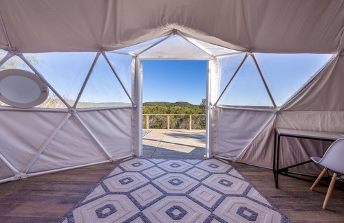 Marble Falls Villa | Enchanting Mountain View Glamping Dome for Stargazing Dreams