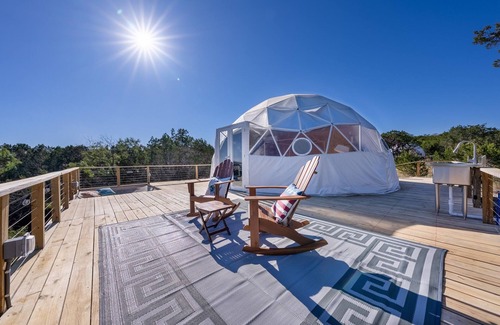 Marble Falls Villa | Enchanting Mountain View Glamping Dome for Stargazing Dreams