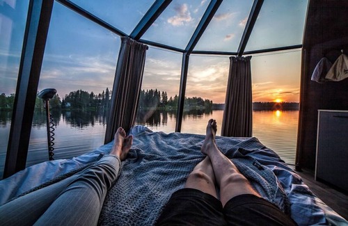 Jokkmokk Municipality House | Experience Northern Lights in Our Peaceful Glass Lodge