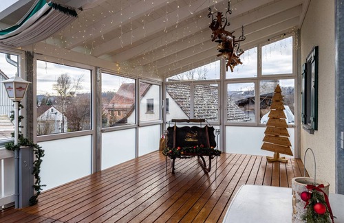 Ebenweiler Apartment | Room 'Zimmer 5' with Shared Terrace, Shared Garden and Wi-Fi